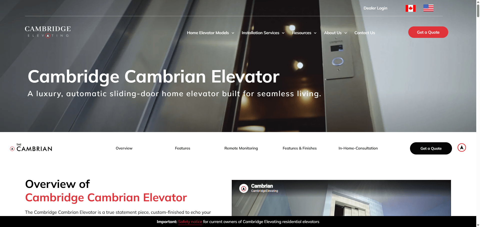Cambridge Elevating – Cambrian model