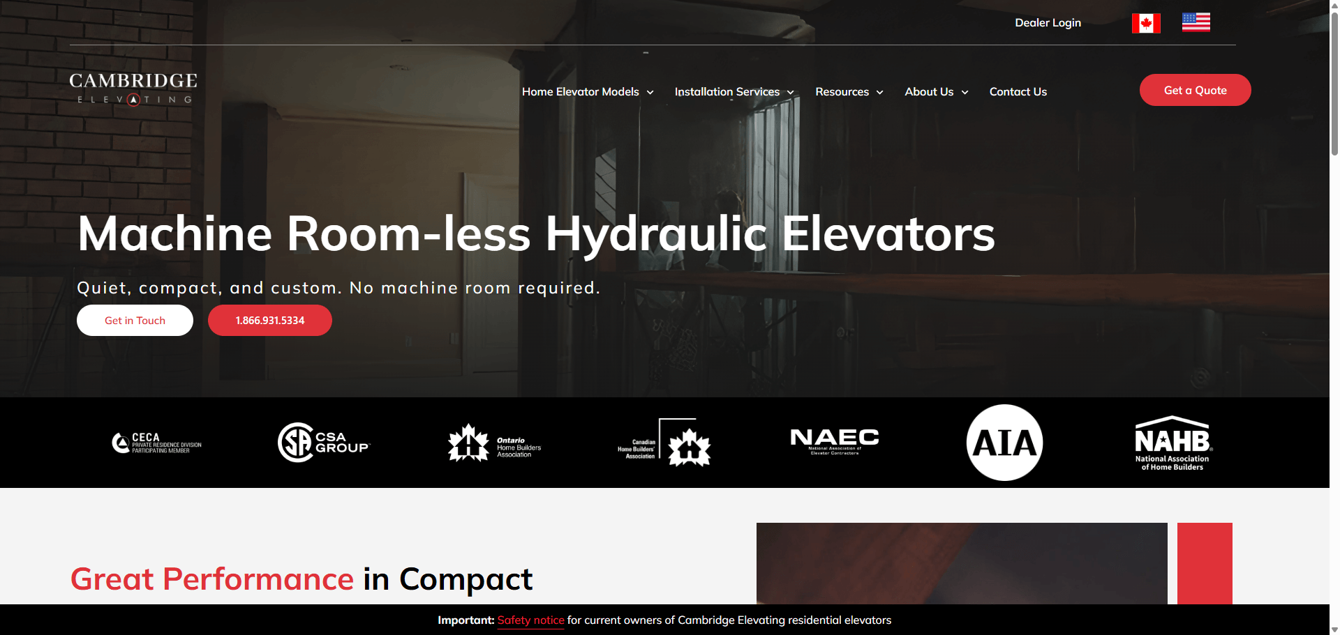 Cambridge Elevating – MRL model